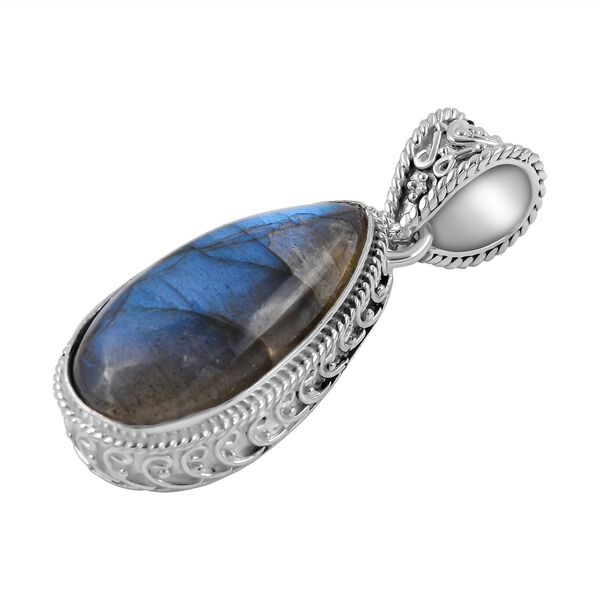 Royal Bali - Labradorit-Anhänger. 925 Silber Schwarz oxidiert ca. 15.10 ct image number 4