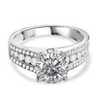 LUSTRO STELLA - Weißer Zirkonia Ring 925 Silber rhodiniert (Größe 20.00)