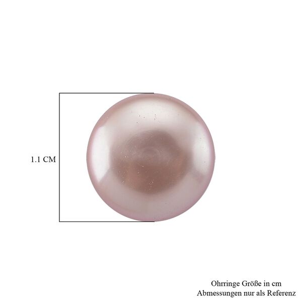 Mehrfarbige Keshi Perle M&uuml;nz Ohrstecker image number 5