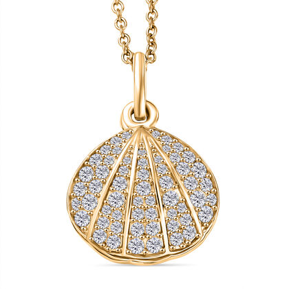 EVER TRUE S&uuml;&szlig;wasser Perle (10.5-11 mm), Wei&szlig;er Zirkon Schmuckset ca. 50 cm, Nickelfreies Messing, Goldfarben