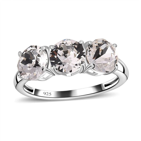 Wei&szlig;er Kristall Schmuckset 925 Silber image number 4