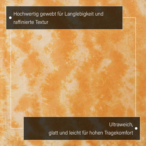 LA MAREY - 100% Maulbeeren-Seidenschal, Chiffon, 110x180 cm, Gelb und Orange image number 3