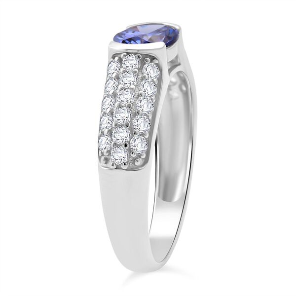 Lustro Stella blauer und weißer Zirkonia Ring image number 4