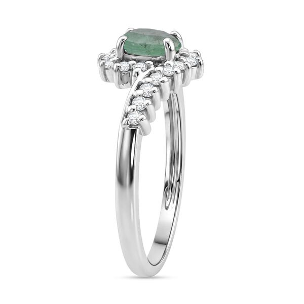 D'Joy Socoto Smaragd und Zirkon Ring - 1 ct. image number 4