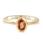 Orange Saphir Ring, 925 Silber vergoldet (Größe 16.00) ca. 0,62 ct image number 0