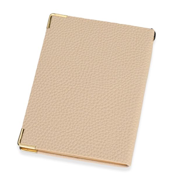 Premium Set; Notizbuch und Taschentagebuch mit geschnitztem, samtigem Hardcover und Kugelschreiber, Beige image number 11