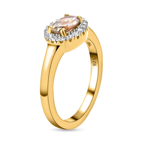 AAA Turkizit und weißer Zirkon-Ring - 1,09 ct. image number 3