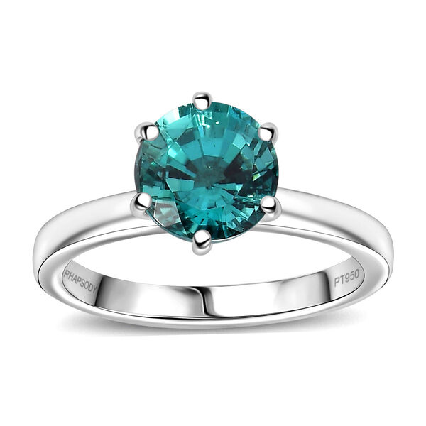 Rhapsody AAAA Pirineu Lagunen Turmalin Ring 950 Platin (Gr&ouml;&szlig;e 18.00) ca. 2.11 ct image number 4