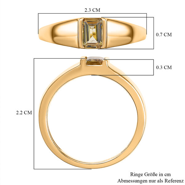 AA Natürlicher goldener Tansanit Ring - 0,56 ct. image number 7