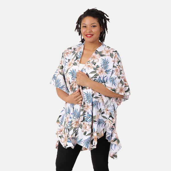 Muster Kimono mit R&uuml;schen, Einheitsgr&ouml;&szlig;e Tropical image number 3