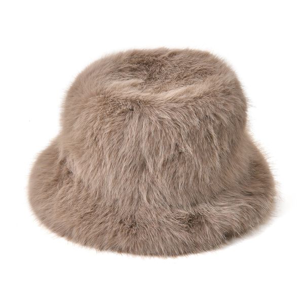 Hut aus Kunstfell, Grau image number 0