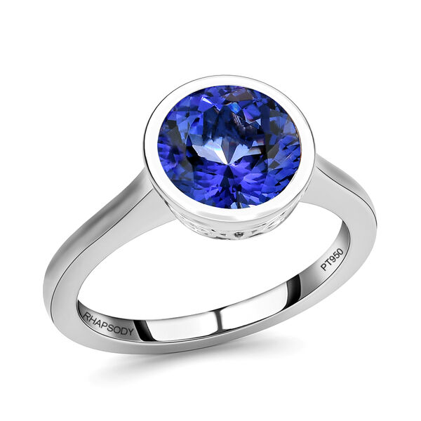 RHAPSODY AAAA Tansanit Solit&auml;r-Ring, 950 Platin  ca. 4,34 ct image number 4