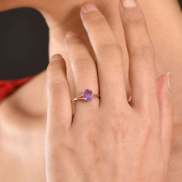 D'Joy AAA Rose De France Amethyst Ring - 1,19 ct. image number 2