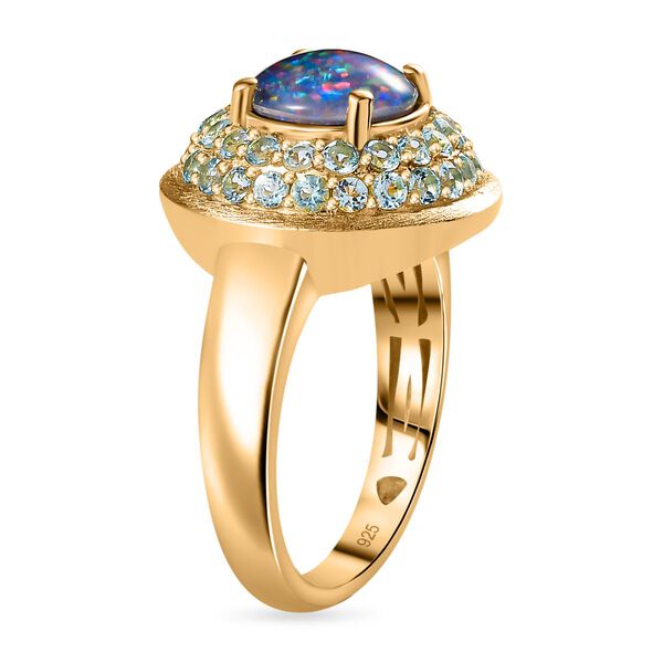 Boulder Opal Triplett und  blauer Apatit-Ring - 2,10 ct. image number 7