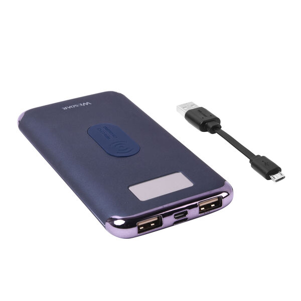 Kabellose PowerBank mit Bildschirmanzeige, 10000mAh, Blau image number 7