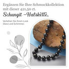 Runde Schungit-Perlen-Halskette image number 1
