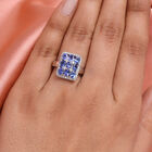 AAA Tansanit und Zirkon Cluster Ring - 2,33 ct. image number 2