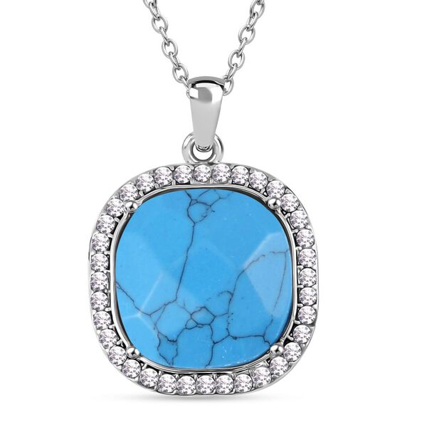 Blaues Howlit und wei&szlig;es Kristall-Schmuckset image number 6