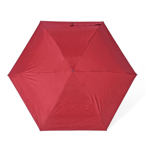 Sturmfester Pocketschirm mit UV-Schutz und Etui, 91x52cm, Rot image number 3