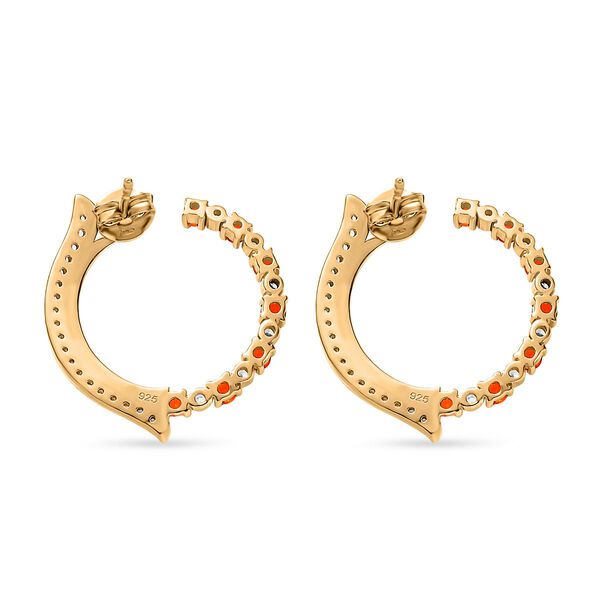 AA Salamanca Feueropal und Zirkon Ohrringe - 1,43 ct. image number 5