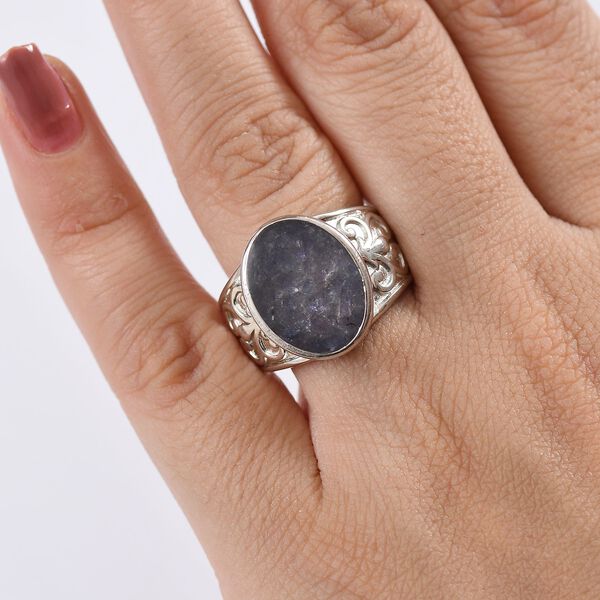 Tansanit-Matrix Ring 950 Kupfer (Größe 20.00) ca. 4,10 ct image number 3