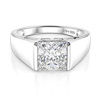 D'Joy Moissanit Ring 925 Silber Rhodiniert (Gr&ouml;&szlig;e 17.00) ca. 2,79 ct