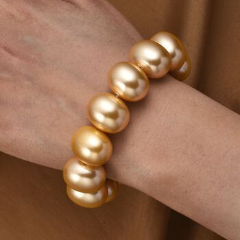 Flexibles goldenes Muschelkernperle Armband