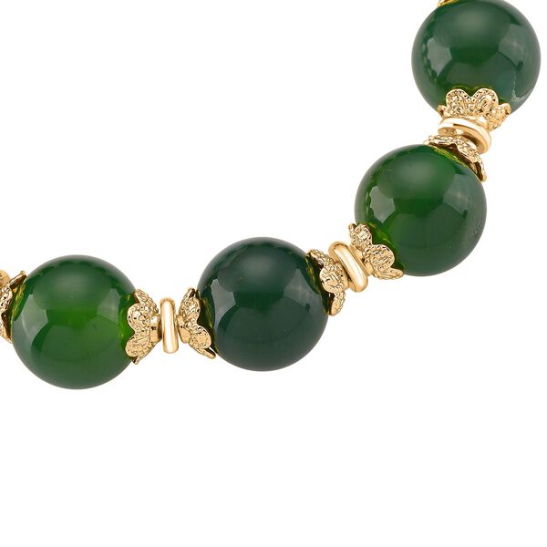 Flexibles, gr&uuml;nes Achat Armband - 190 ct. image number 3