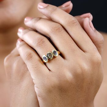 AA nat&uuml;rlicher, goldener Tansanit-Ring - 0,93 ct.