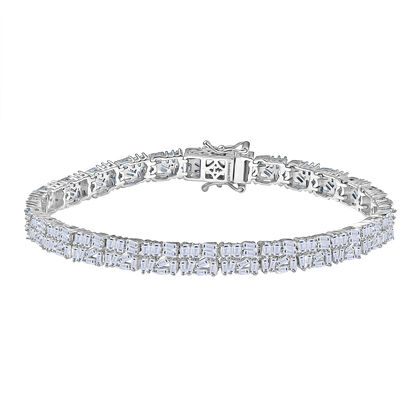 LUXURIANT DIAMOND - Lab Grown Diamant SI-GH SGL zertifiziert Armband ca. 19 cm 925 Silber rhodiniert ca. 5,00 ct.