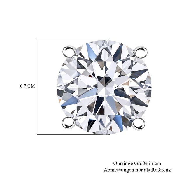 LUXURIANT IGI zertifizierte D-IF Labor Diamant Ohrringe in 950 Platin - 2 ct. image number 6