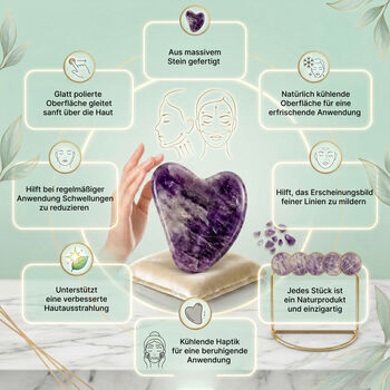 SQIN Botanicals - Aloe Vera Gel Set mit Amethyst Gua Sha, 225ml
