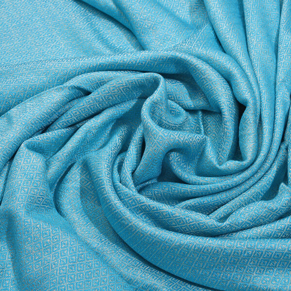 Doppelgewebter Schal, Blau image number 8