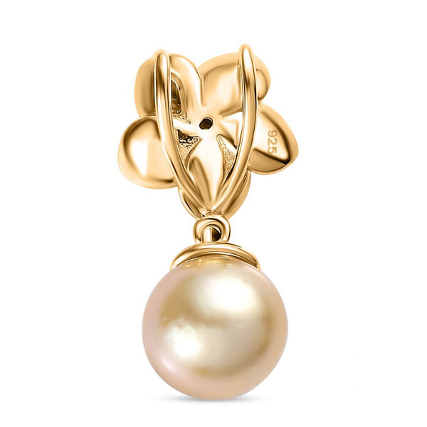 AA goldener Südseeperle und Zirkon Anhänger image number 3