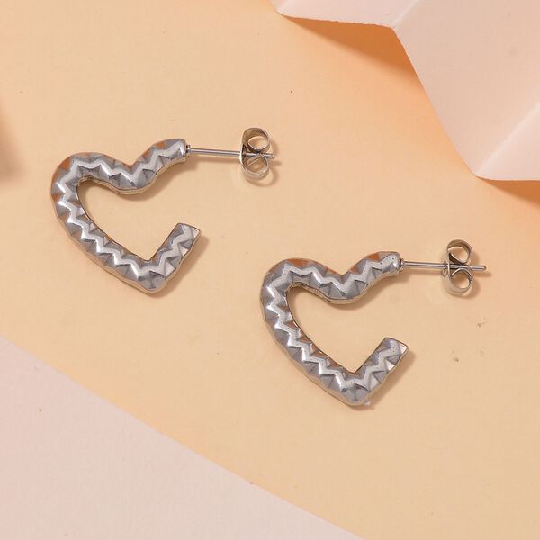 Reiner Edelstahl Ohrringe ca. 7,40g image number 2