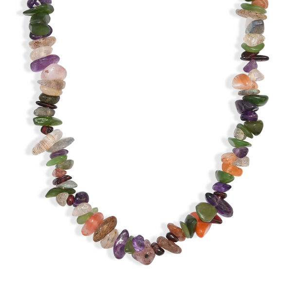 Mehrfarbig Edelsteine Halskette 70 cm ca. 265.00 ct image number 4