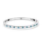 Sleeping Beauty Türkis Armreif ca. 18 cm Edelstahl ca. 0.57 ct