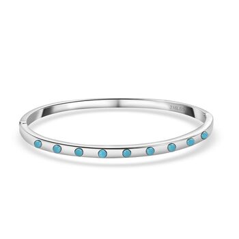 Sleeping Beauty T&uuml;rkis Armreif ca. 18 cm Edelstahl ca. 0.57 ct