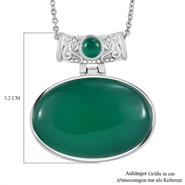 Verde Onyx Schmuckset Edelstahl ca. 80.50 ct image number 7