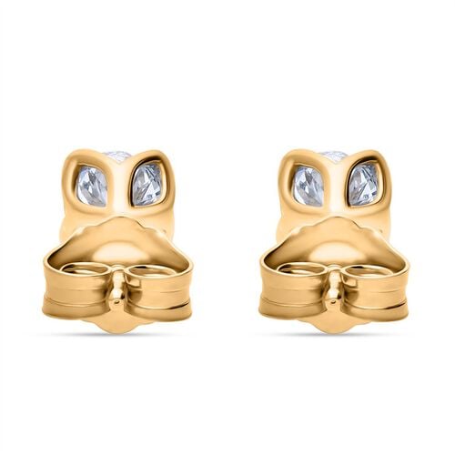 LUXURIANT DIAMOND - Lab Grown Diamant VS-EF SGL zertifiziert Ohrringe 925 Silber Gelbgold Vermeil ca. 0,50 ct. image number 4