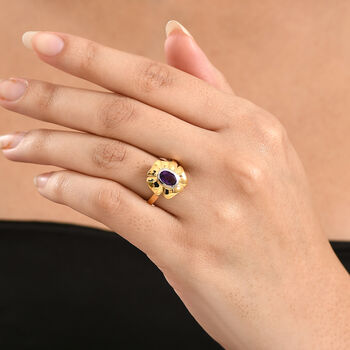 EverTrue afrikanischer Amethyst zweifarbiger Ring - 0,71 ct.