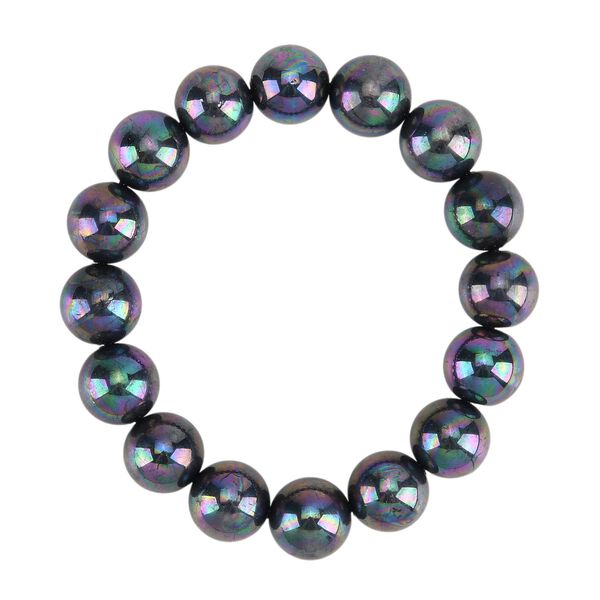 3er-Set pfaufarbenes Muschelkernperle Schmuckset image number 5