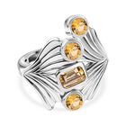 Citrin Ring Messing (Größe 17.00) ca. 1,31 ct