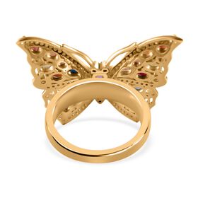 Mehrfarbiger Saphir Ring, ca. 5,27 ct.