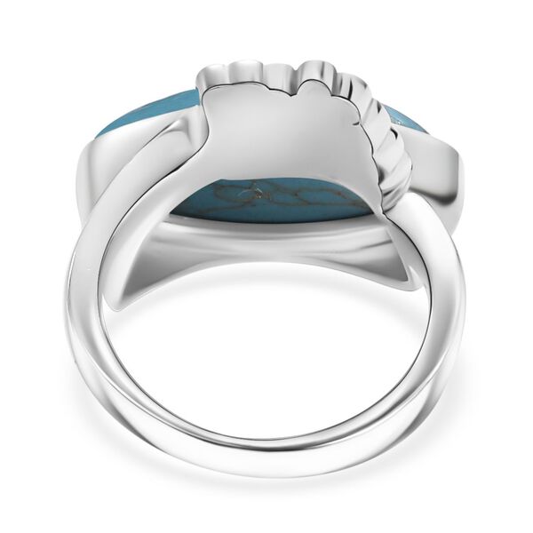 Blauer Türkis-Ring - 5,55 ct. image number 6