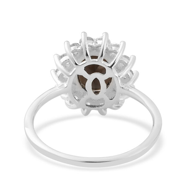 Rauchquarz und Zirkonia Ring 925 Silber image number 6