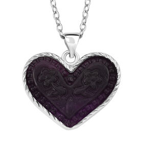 Lila Fluorit Schmuckset ca. 50 cm Reiner Edelstahl ca. 20,00 ct.