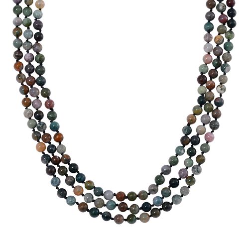 Dreilagige indische Achat-Halskette 150cm - 375 ct. image number 0