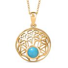 D joy Sleeping Beauty Türkis Schmuckset 925 Silber 750 Gelb Vergoldet ca. 0,50 ct.