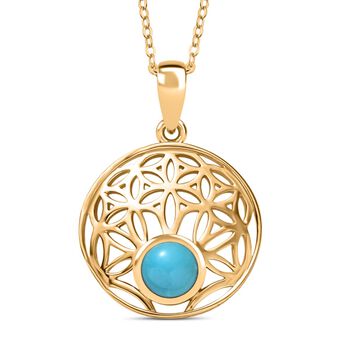 D'Joy Sleeping Beauty T&uuml;rkis Anh&auml;nger mit 50cm Kette - 0,50 ct.